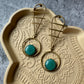 Premium Quality Teal Stone Work Designer Earring Danglers