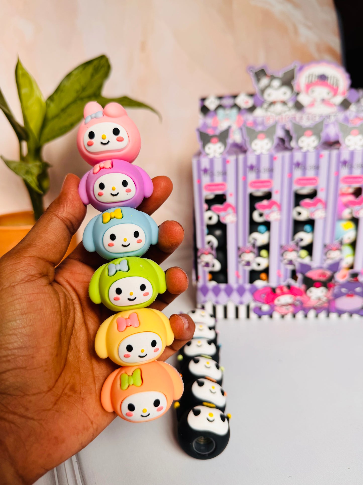 Stackable Highlighter Pen | Kuromi and My Melody | 5 colours