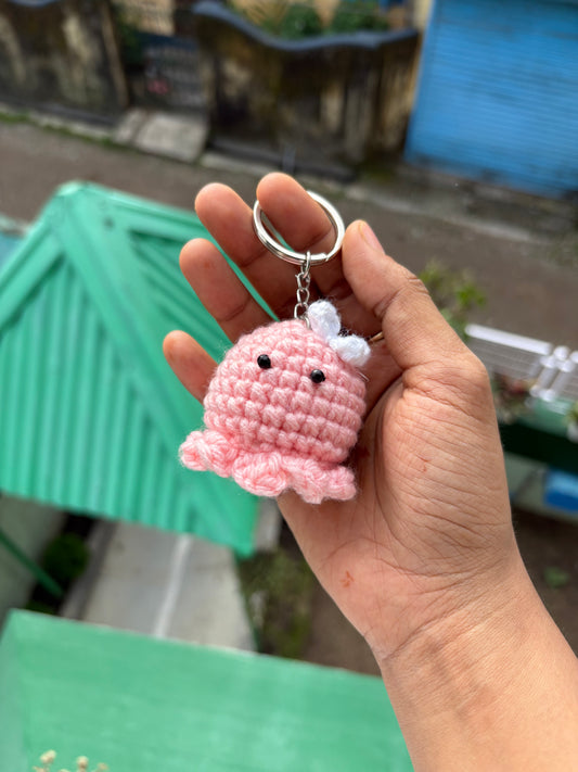 Cute Octopus Crochet Keychain