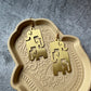Premium Quality Brass Golden Elephant Designer Earrings