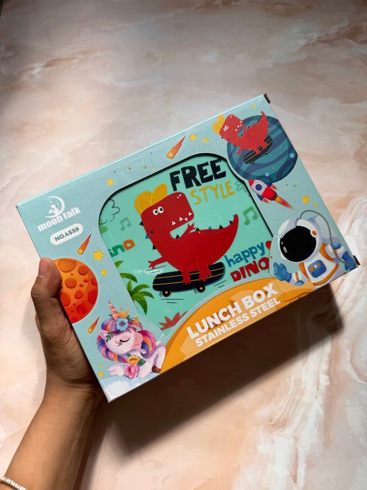 Moontalk Premium Compartment Lunch Box For Kids – Leakproof | Stainless Steel BFA Free