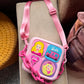 Barbie and Kuromi DIY Sling Bag | With Interchangeable Badges & Funky Chain Handle | Purse With Adjustable Belt