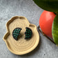Premium Quality German Silver Green Stone Work Designer Earring