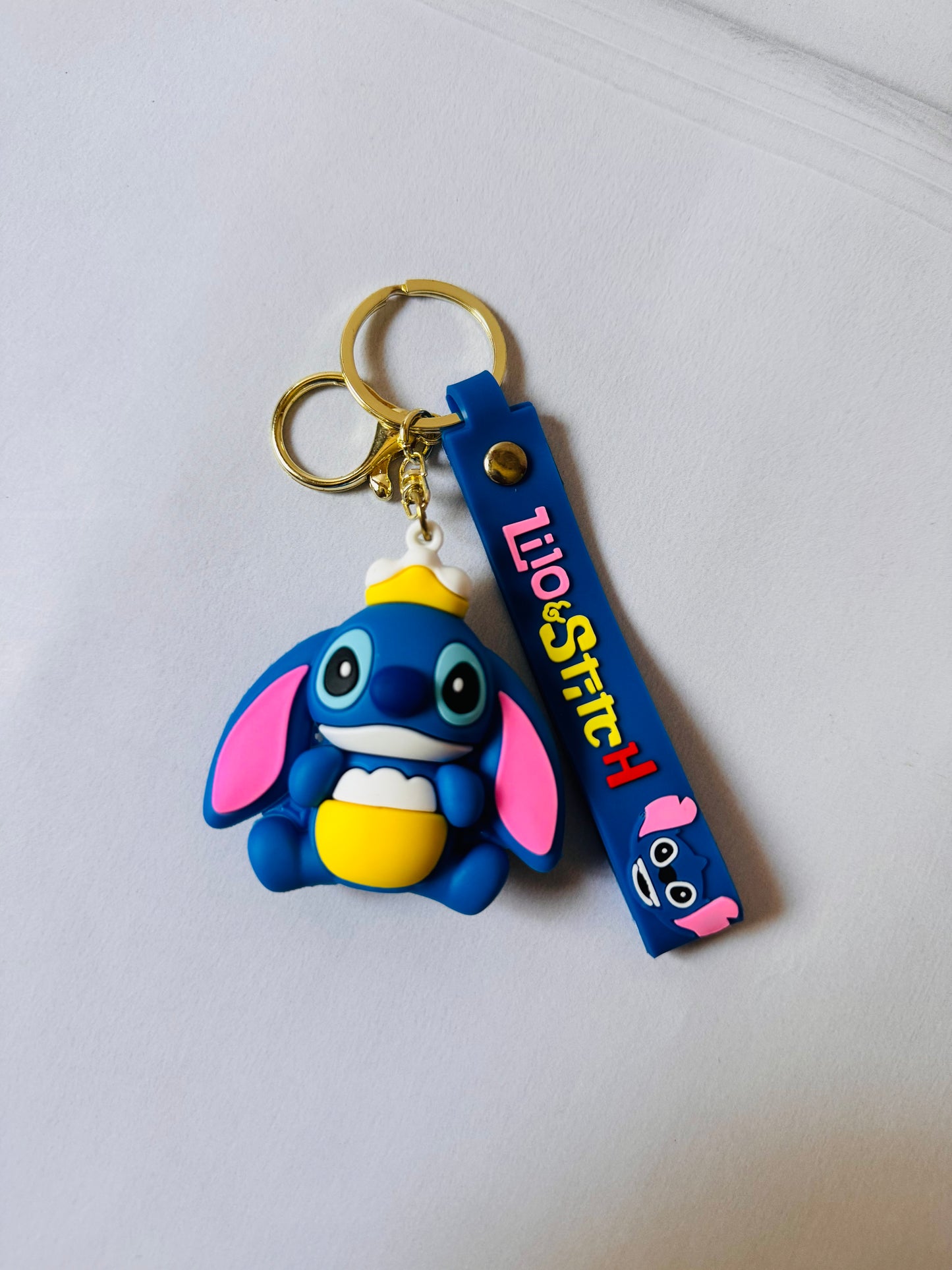 Stitch Cartoon Keychain with Strap
