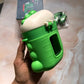 Dino Roar Sipper Bottle With Strap | Kids Cute Water Bottle | BPA Free Plastic Bottle | Silicone Cover