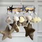 Felt Cot Mobile Hanging Grey Elephant - Baby/Kids Room Decor