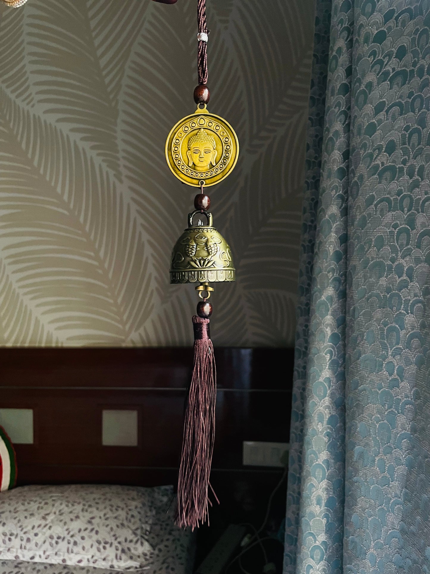 Metal Bell Buddha Car Hanging