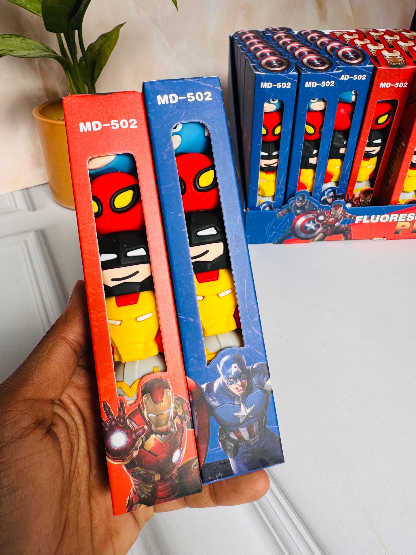 Stackable Avengers Highlighter Pen | 5 colours | Superhero Theme Highlighters