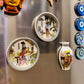 Ceramic Plate Shaped Round Fridge Magnet