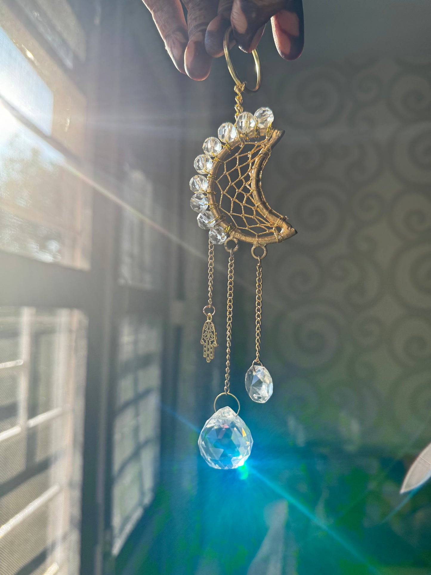 Mini Crystal Mooncatcher Keyring