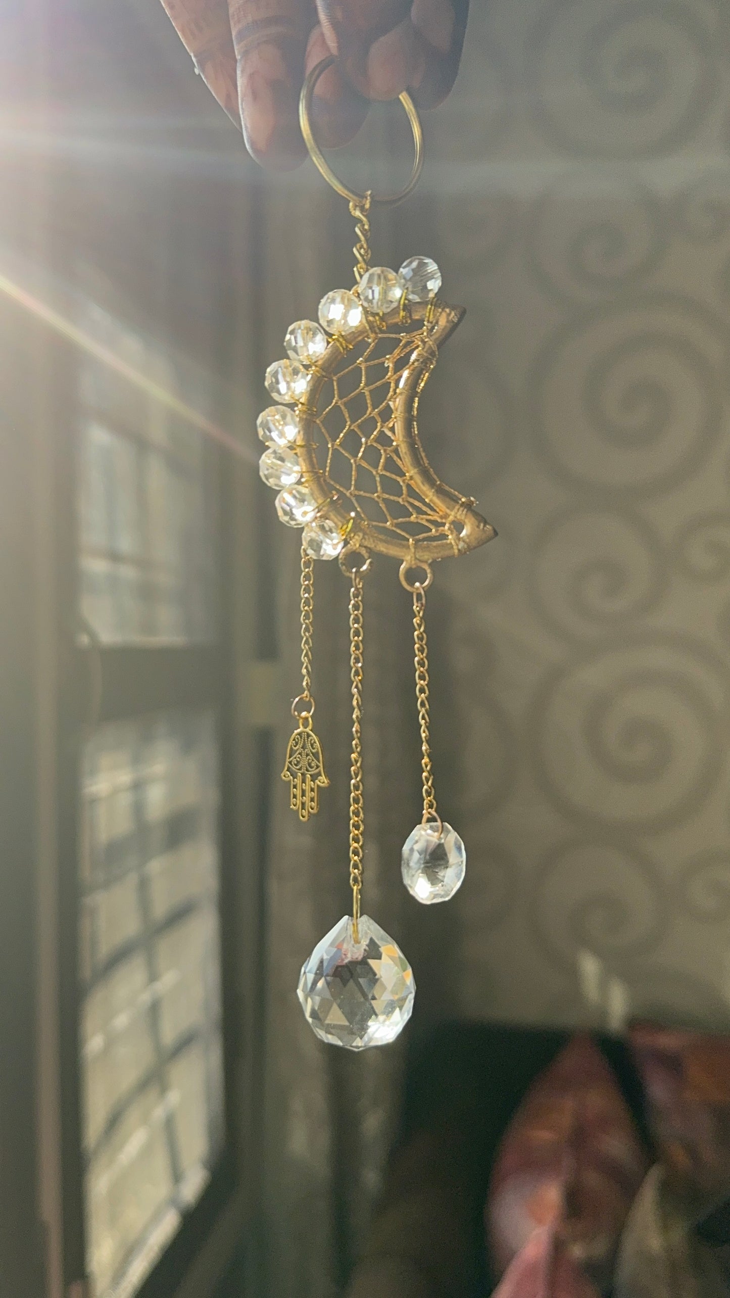 Mini Crystal Mooncatcher Keyring
