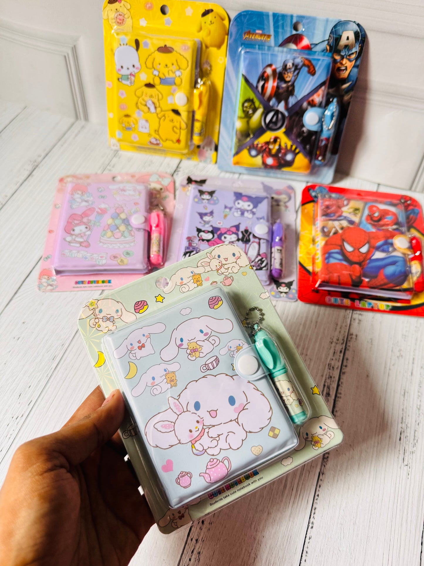 Kids Pocket Diary with Pen | Cartoon & Superhero Designs