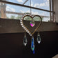 Heart Crystal Suncatcher with AB Crystals | Rainbow Reflections