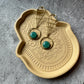 Premium Quality Teal Stone Work Designer Earring Danglers