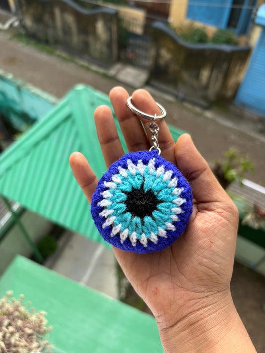 Evil Eye Stuffed Crochet Keychain