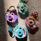 Mini Cartoon Projector Keychain | With Bell | Camera Shaped | Pink, Purple, Blue, Green