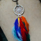 Mini Rainbow Dreamcatcher Keyring - Teal By Tanvi