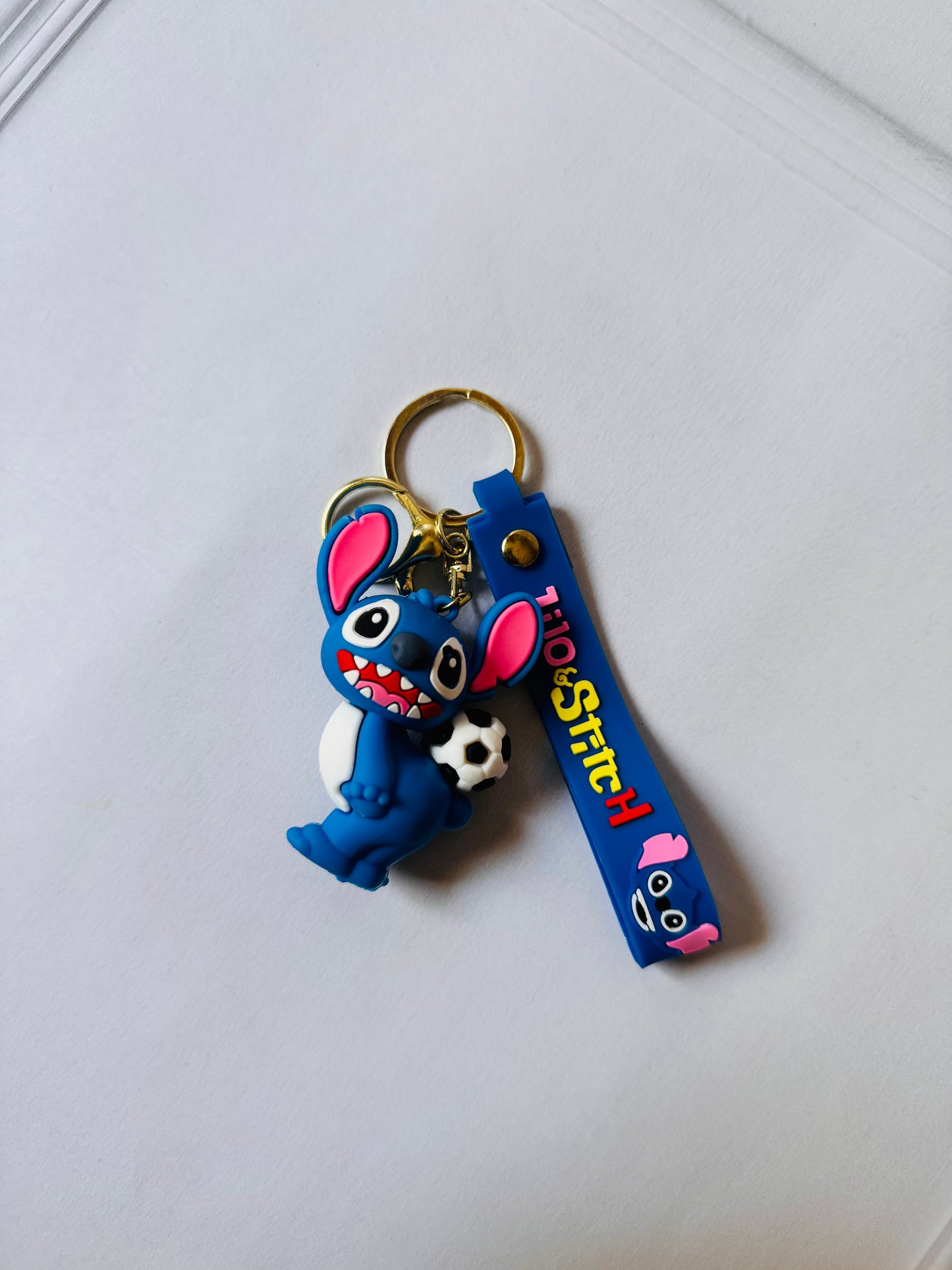 Stitch Cartoon Keychain with Strap