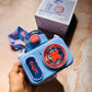 Camera Themed Sipper Bottle With Strap | Kids Cute Water Bottle | BPA Free Plastic Bottle | Silicone Cover