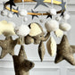 Felt Cot Mobile Hanging Grey Elephant - Baby/Kids Room Decor