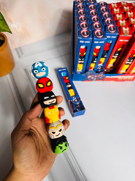 Stackable Avengers Highlighter Pen | 5 colours | Superhero Theme Highlighters