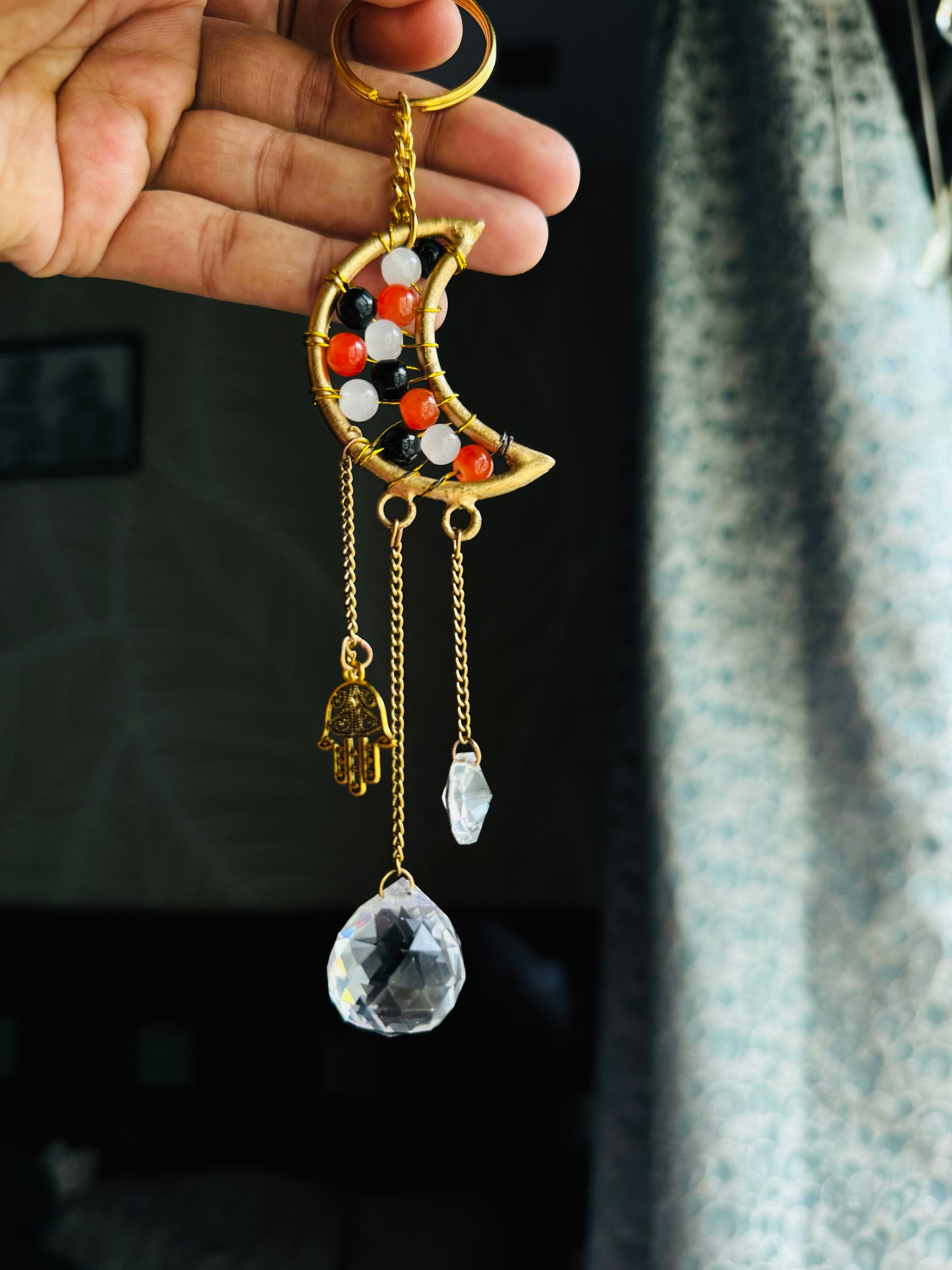 Mini Moon Suncatcher Keyring