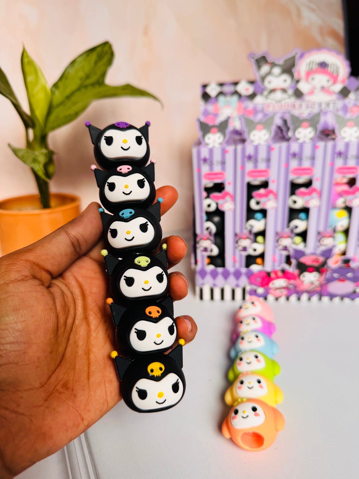 Stackable Highlighter Pen | Kuromi and My Melody | 5 colours