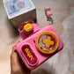 Camera Themed Sipper Bottle With Strap | Kids Cute Water Bottle | BPA Free Plastic Bottle | Silicone Cover
