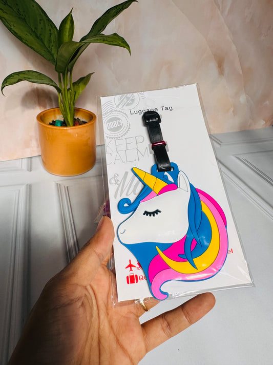 Unicorn Silicone Luggage Tags | With Name Tag