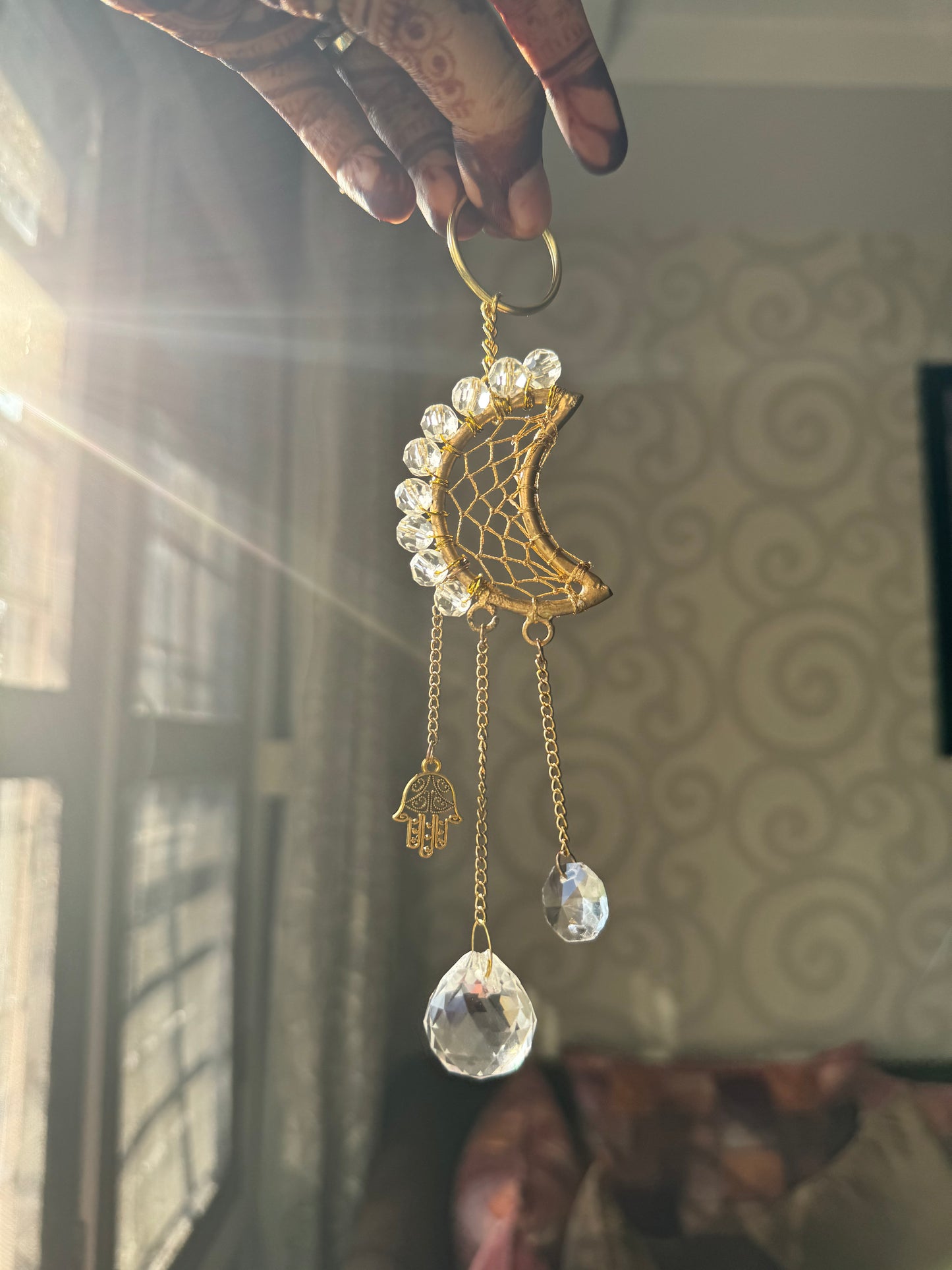Mini Crystal Mooncatcher Keyring