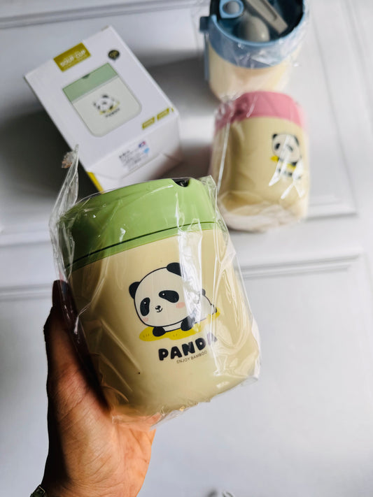 Stainless Steel Panda Soup Cup | Travel Lunch Box for Baby | Leakproof