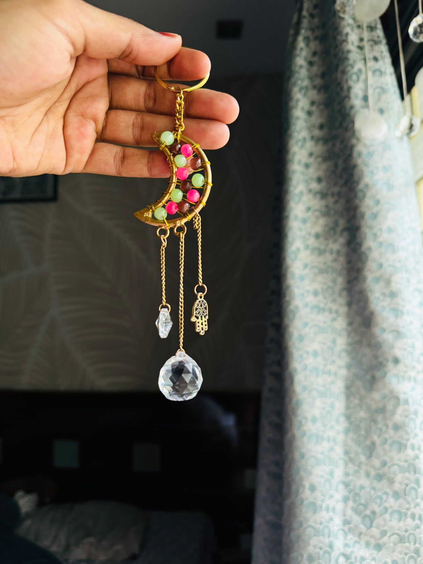 Mini Moon Suncatcher Keyring