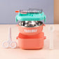 TEDDEMEI 3-Layer Insulated Lunch Box with Spoon & Food Scissors