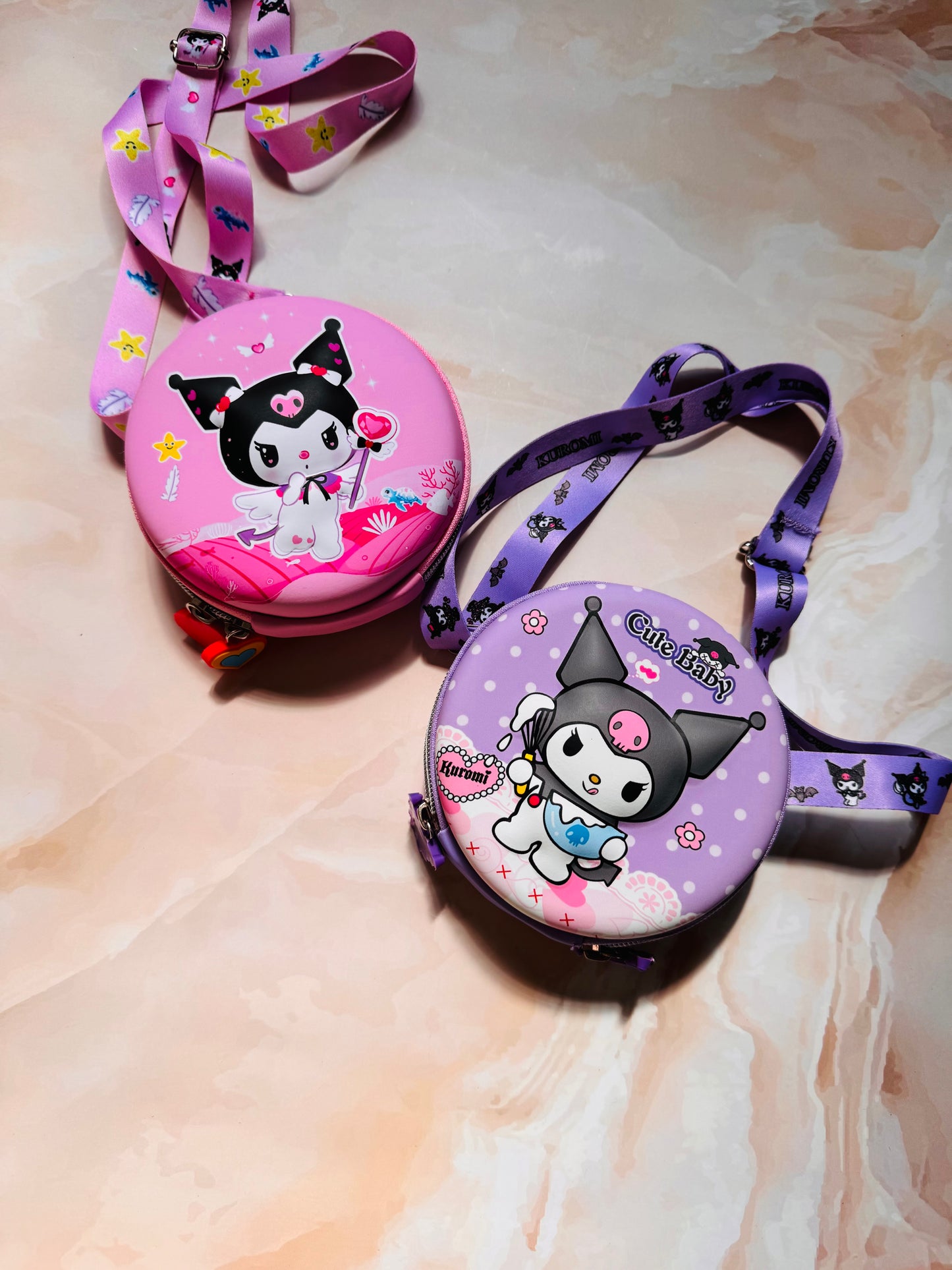 Kuromi Round Sling Bag | Kids Round Bag