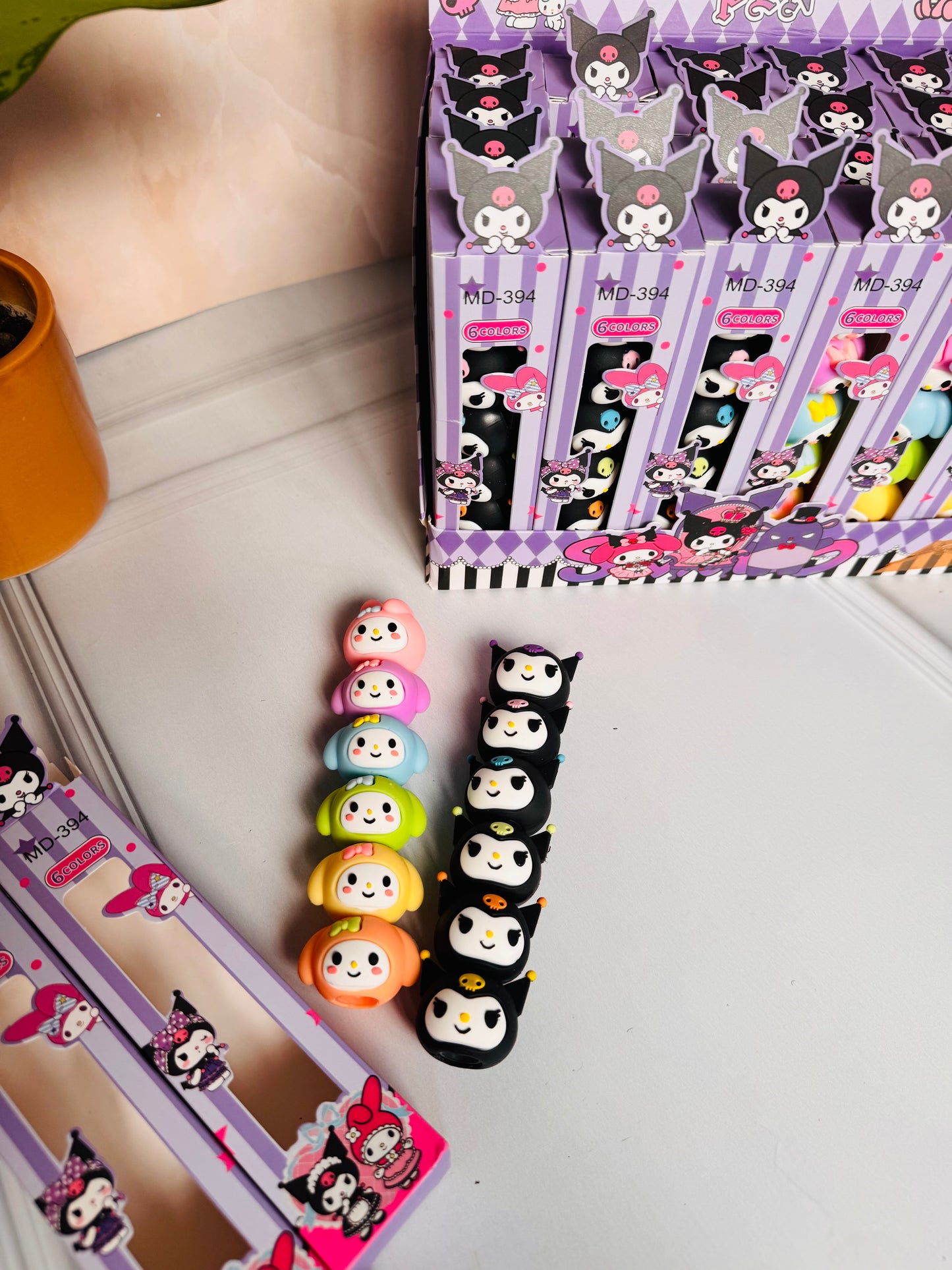 Stackable Highlighter Pen | Kuromi and My Melody | 5 colours