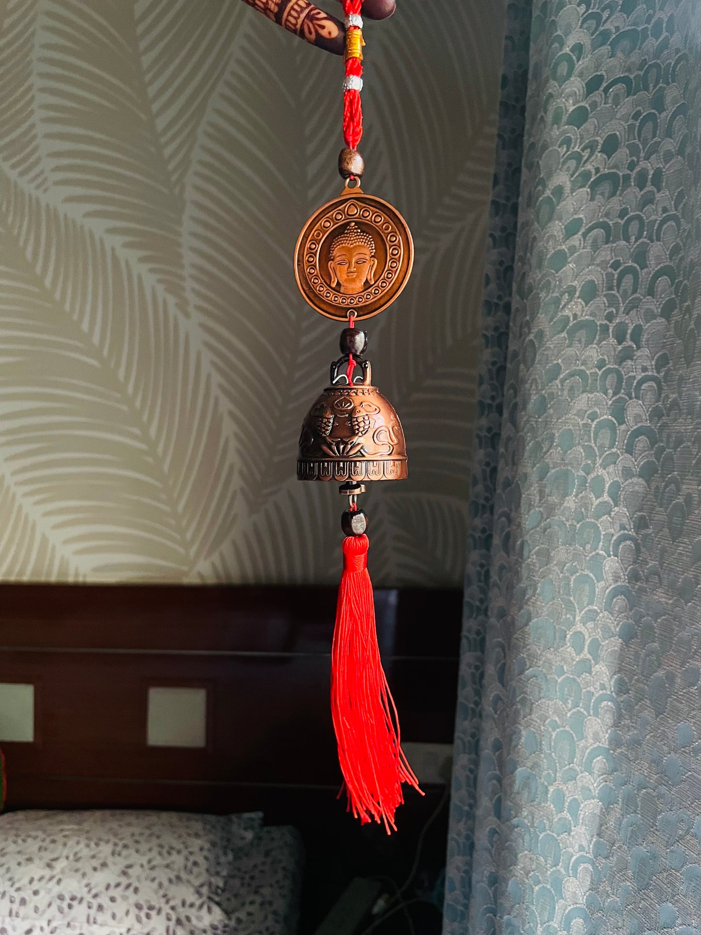 Metal Bell Buddha Car Hanging