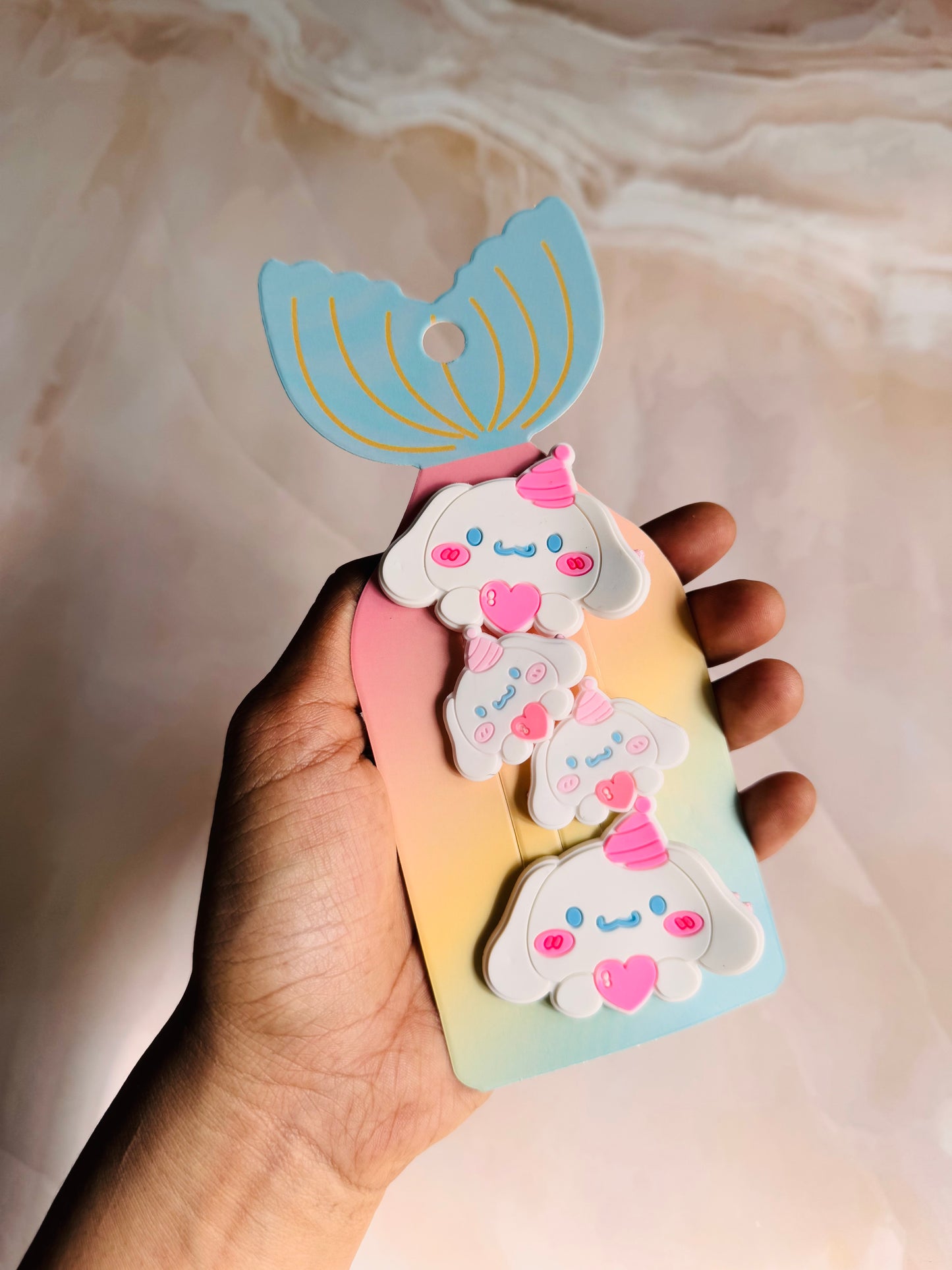 Cute Kawaii Hair Clips | Set of 4 | PomPomPurin, Kuromi, My Melody, Unicorn, Cinnamaroll
