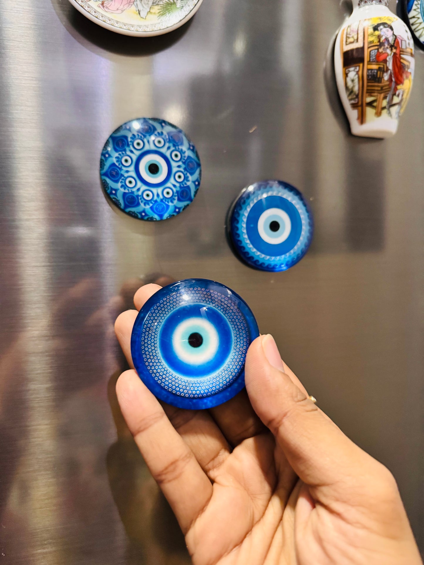 Evil Eye Round Fridge Magnet