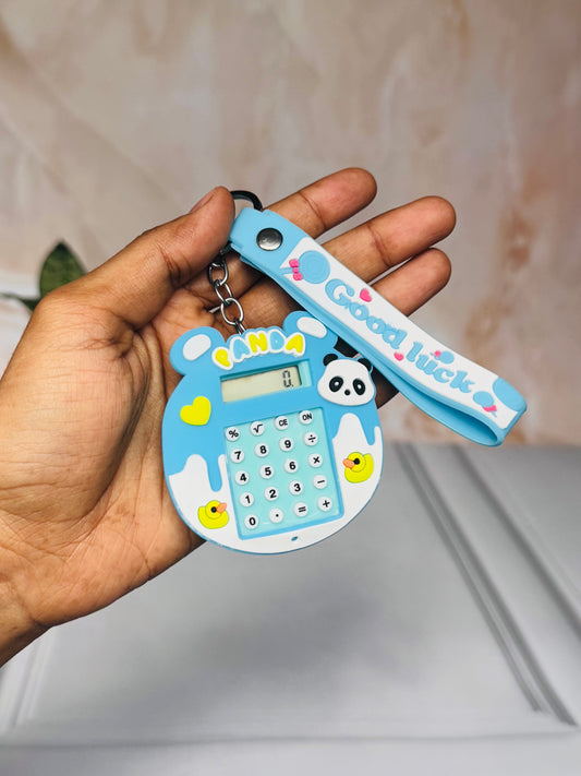 Panda Mini Calculator Keychain | Pocket Calculator and Maze Game