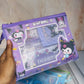 Mesh Stationary Kit for Kids | Kuromi, Space & Dino Designs | Zipper Stationery Case Gift Set