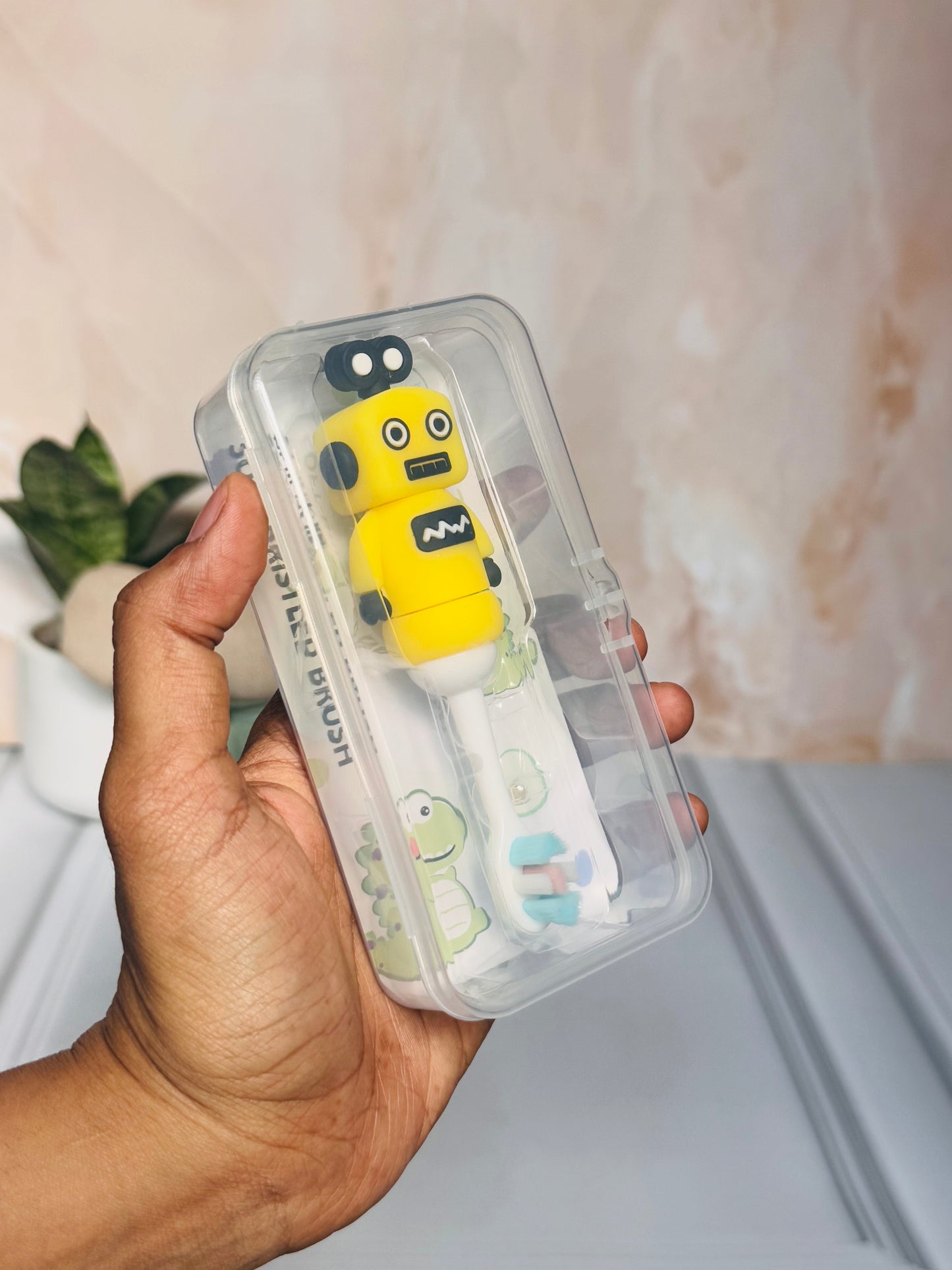 Robot Kids Toothbrush | Soft Bristles | With Protective Travel Case