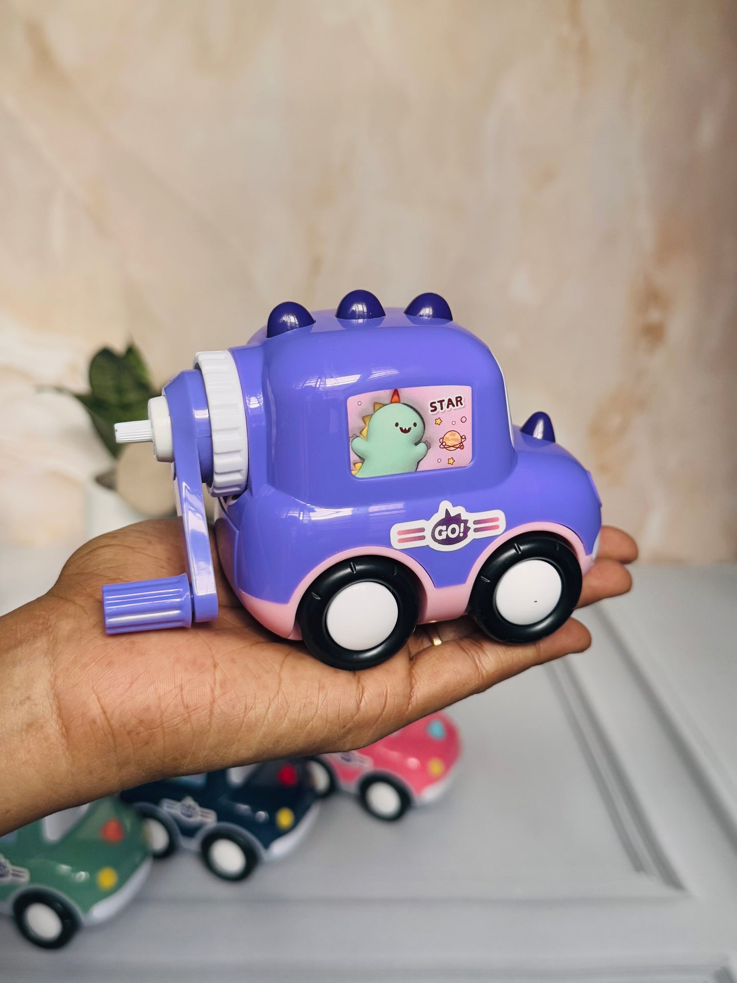 Dinosaur Table Sharpener | Manual Stationery Toy | Cute Car Shape Sharpener