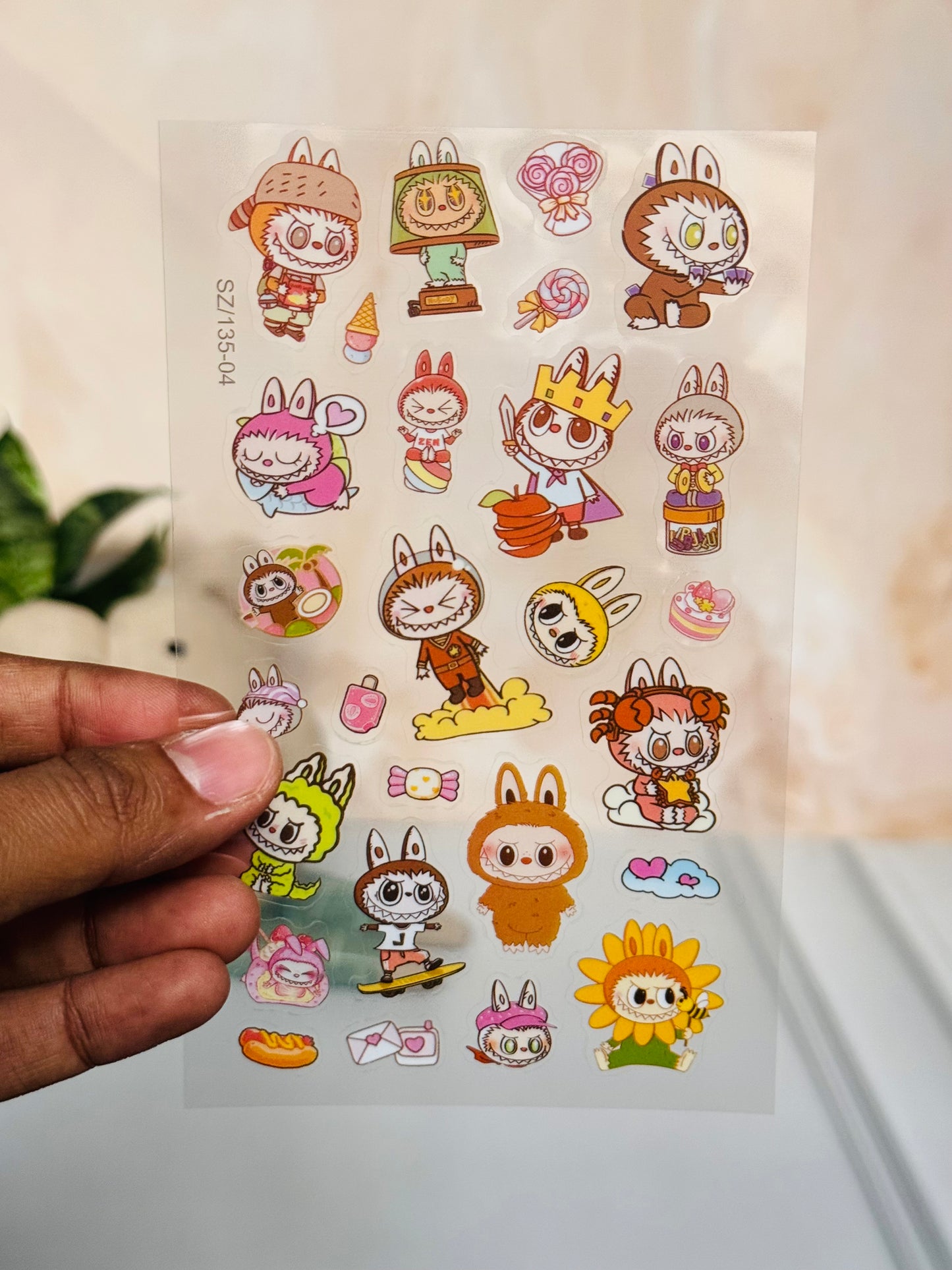 Cute Labubu Stickers – Waterproof Vinyl Sticker Pack for Laptops, Journals, Water Bottles & More