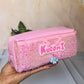 Kuromi Glitter Pencil Pouch | Sequin Stationery Case | Cute Zipper Bag for Girls
