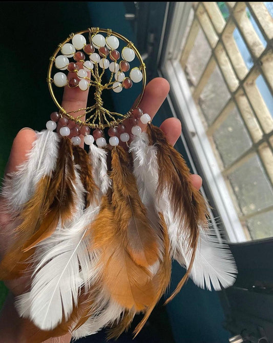 Brown White Mini Tree of Life - Teal By Tanvi