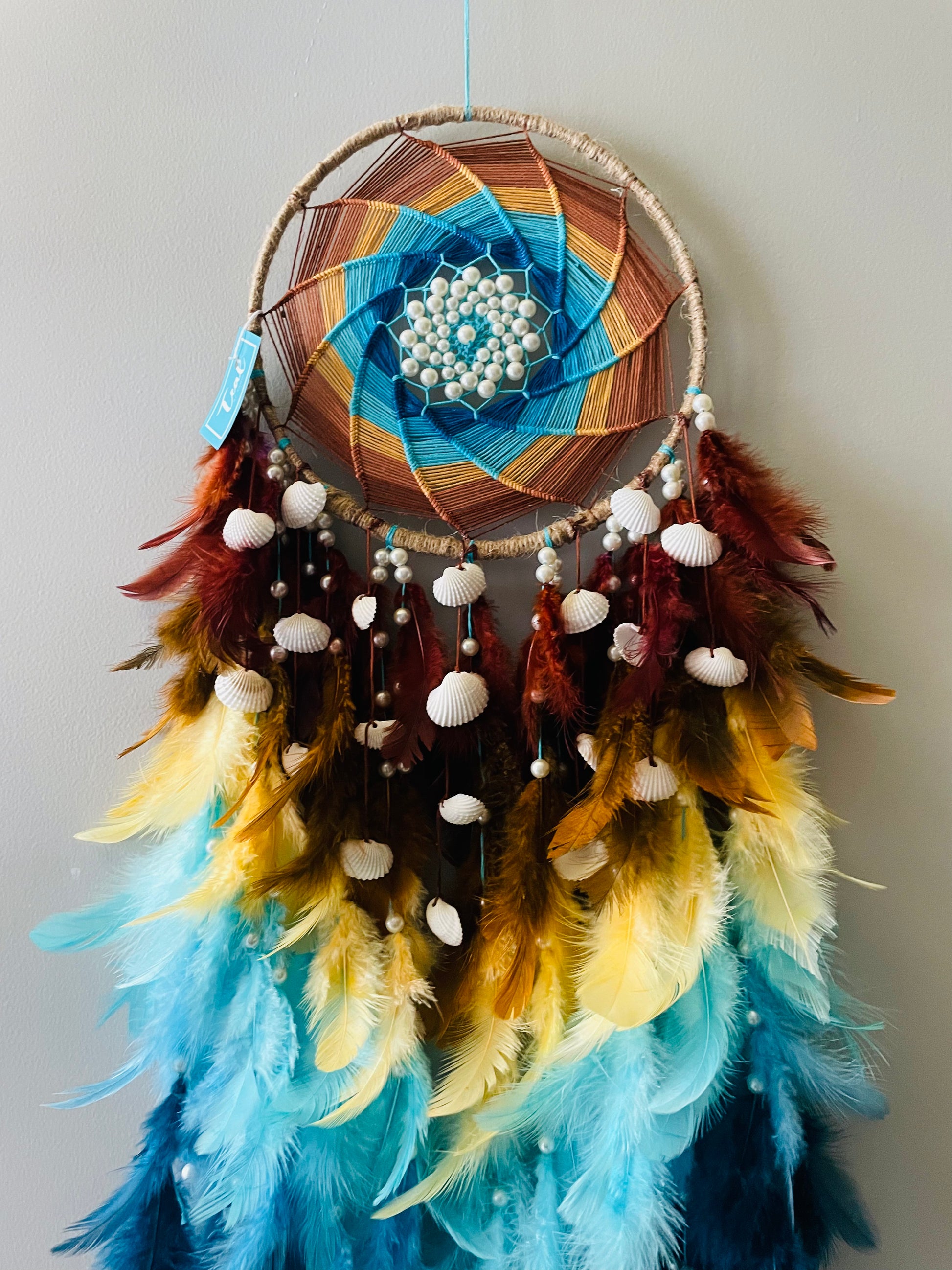 “Sea Breeze” Dreamcatcher - Teal By Tanvi