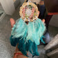 Sea Green Mini Car Hanging Dreamcatcher - Teal By Tanvi