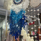 Giant Evil Eye Crochet Dreamcatcher - Teal By Tanvi