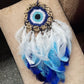 Evil Eye Crochet Car Hanging Dreamcatcher - Teal By Tanvi