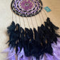 Black Lavender Dreamcatcher with Metal chains - Teal By Tanvi